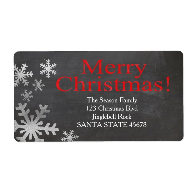 God jul-adressetikett fraktsedel (Framsidan)