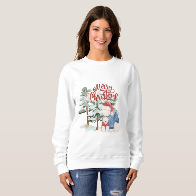God jul Adsible Helgdag Design T Shirt (Hel framsida)