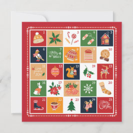 God jul Advent Calendar Poinsettia Red