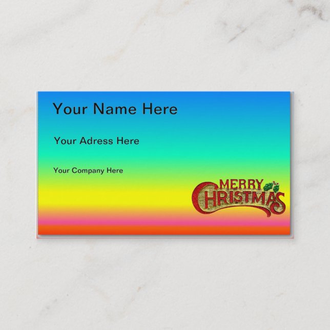 God jul Affärskort Visitkort (Framsida)