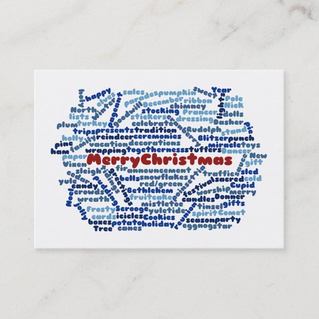 God jul Affärskort Visitkort (Framsida)