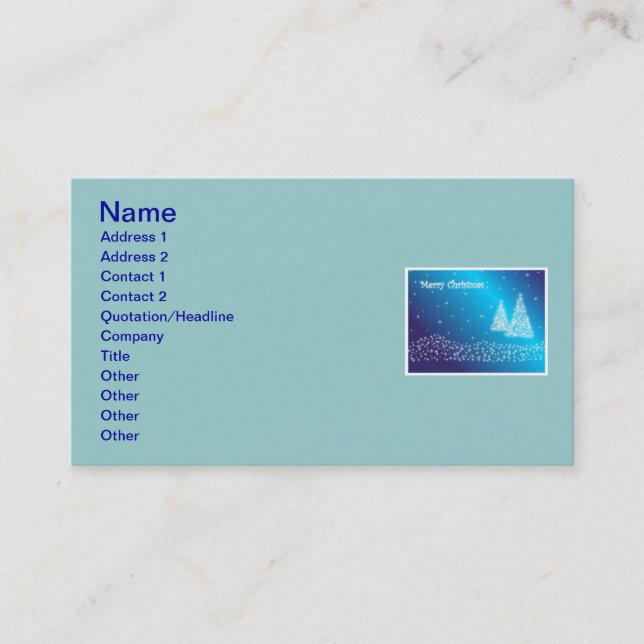 God jul Affärskort Visitkort (Framsida)