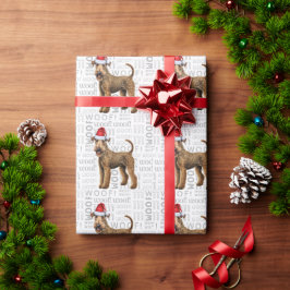 God Jul Airedale Terrier i Hund älskare Helgdag Presentpapper