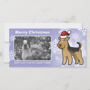 God Jul Airedale Terrier / Welsh Terrier Julkort