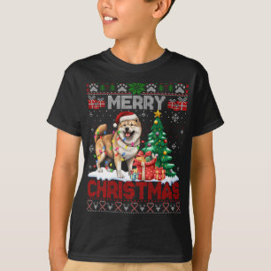 God jul Akita Hundälskares Family Ugly Julafton T Shirt
