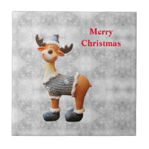 God jul älg som bär en hatt          