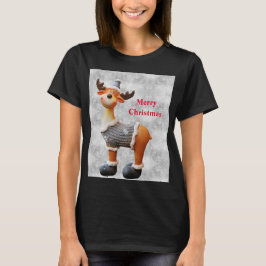 God jul älg som bär en hatt t shirt