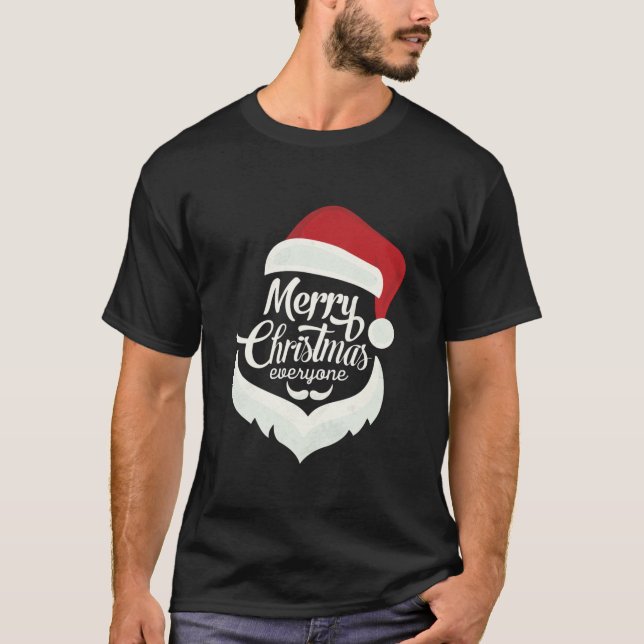 God jul all Typography Black Manar T Shirt (Framsida)