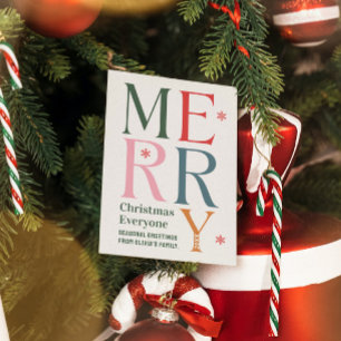 God jul Alla Festive Retro Typography Inbjudningar