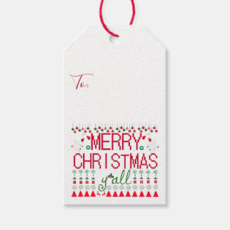 God Jul alla ful jultröja design Presentetikett