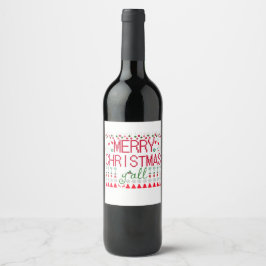 God jul alla ful jultröja design vinflaska etikett