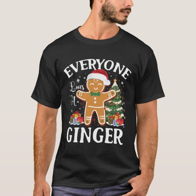 God jul Alla Kärlek A Ginger Julafton Pajam T Shirt (Framsida)