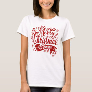 God jul Alla Modern Vit jul T Shirt