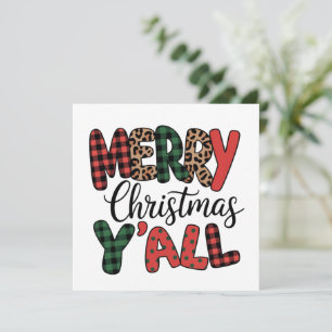 God Jul Alla söta familjen Matchande Xmas  Julkort