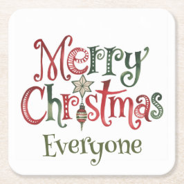 God jul alla underlägg papper kvadrat