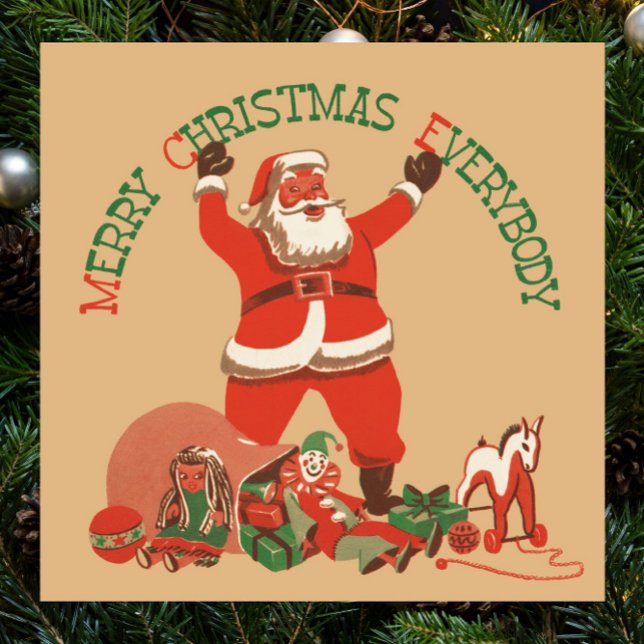 God jul alla! Vintage Jultomten Poster (Skapare uppladdad)