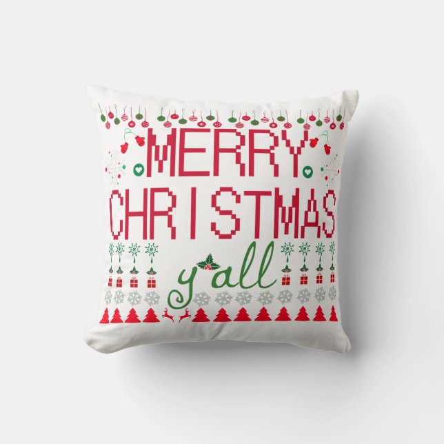 "God Jul allesammans" fuljulströja Kudde (Framsida)
