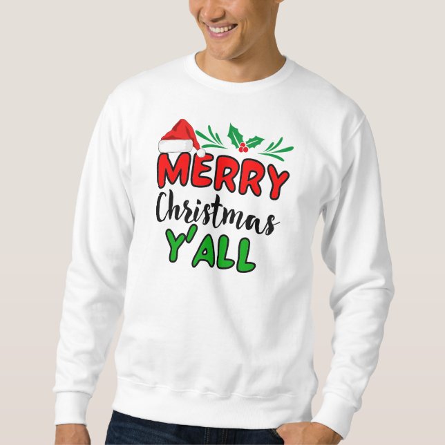 God Jul allesammans  Lång Ärmad Tröja (Framsida)
