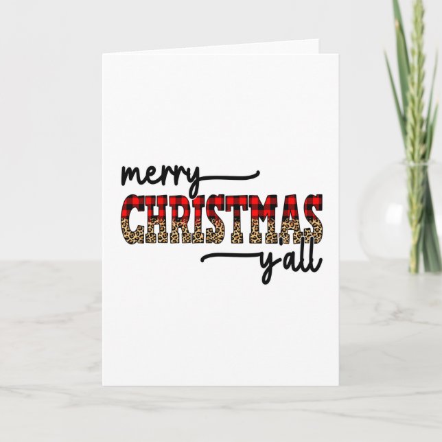 God Jul allesammans Leopard Kort (Framsida)