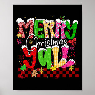 God Jul allesammans Södra julgran tjej Poster