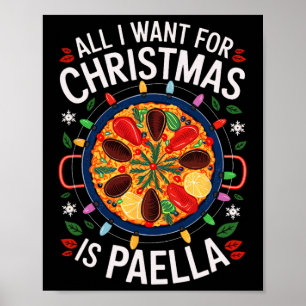 God jul allt jag vill ha till jul Paella Manar Wom Poster