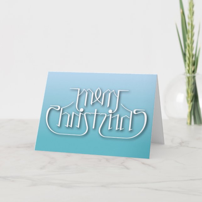 God jul Ambigram Helgkort (Framsida)