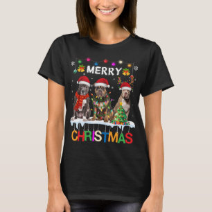 God jul American Bully Santa T Shirt