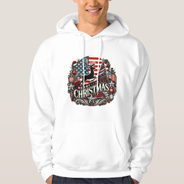 God jul American stil Hoodie (Framsida)