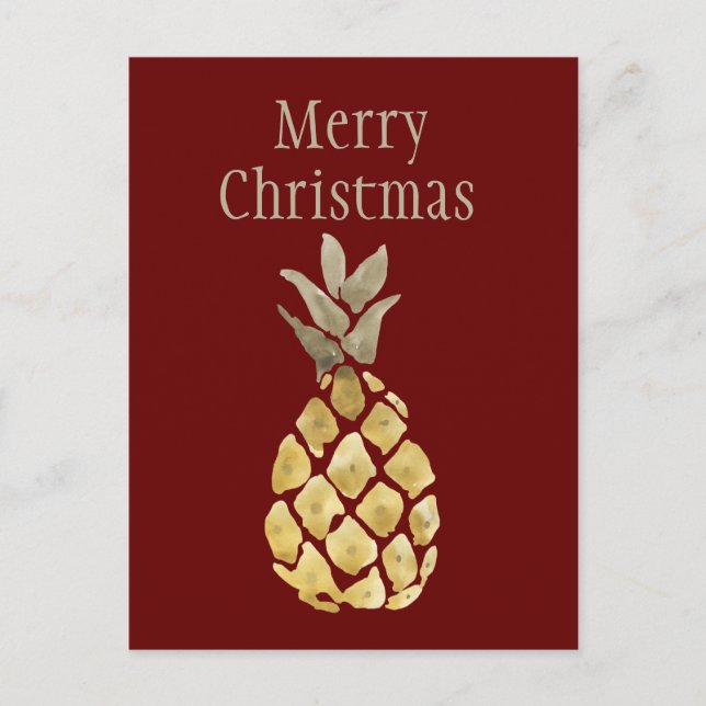 God jul ananas helg vykort (Framsida)
