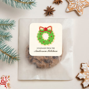 God Jul-andedräkt Regnbåge Sprinkles Cookie Fyrkantigt Klistermärke