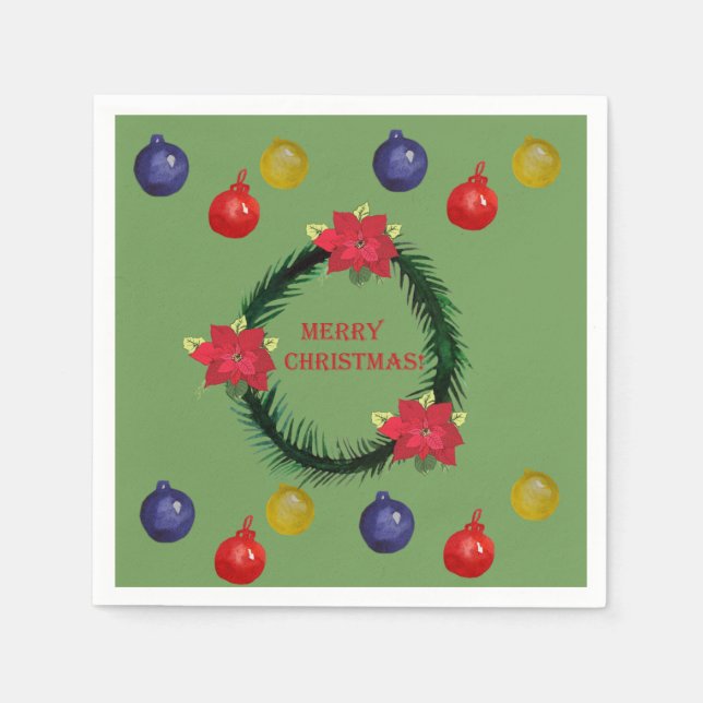God jul, andningsdekorativa blöjor pappersservett (Framsidan)