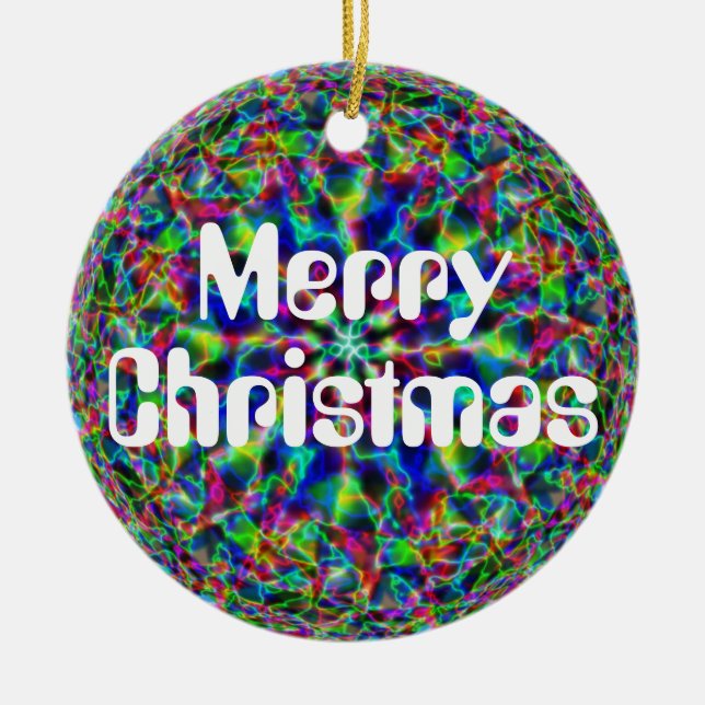 God jul (ändra ord) julgransprydnad keramik (Framsidan)