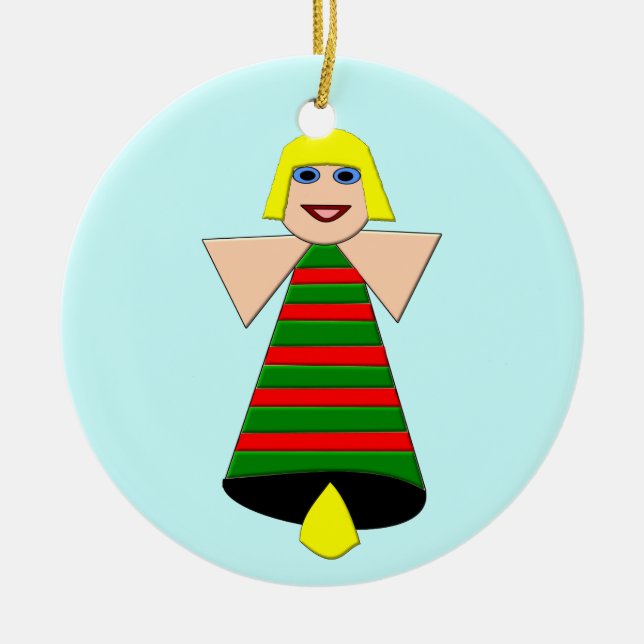 God jul Angel Anpassningsbar Träd Ornament (Framsidan)