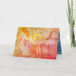 God jul Angel Herald Rejoice Helgkort