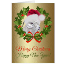 God jul Angora Doe Goat Painting