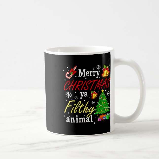 God jul Animal Filthy Ya Funny Julafton Family Kaffemugg (Höger)