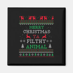 God jul Animal Filthy Ya Julafton Pajama Famil Magnet
