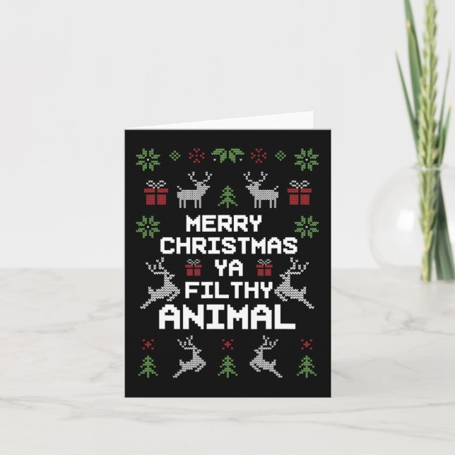 God jul Animal Filthy Ya Kort (Framsida)