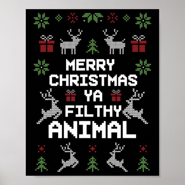 God jul Animal Filthy Ya Poster (Framsidan)