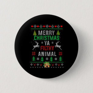 God jul Animal Filthy Ya Shirt Funny Julafton Knapp