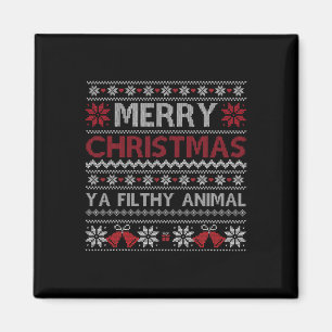 God jul Animal Filthy Ya Ugly Stil Julafton Magnet