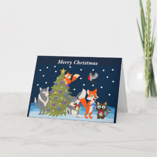God Jul Animerade Djur Helgkort