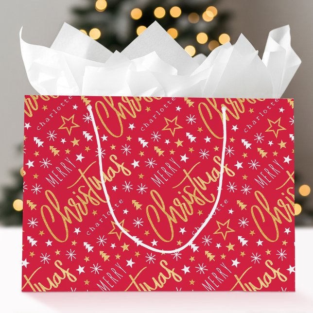 God jul anpassade namn Red Faux Guld (Skapare uppladdad)