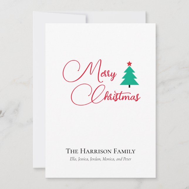 God jul Anpassade - platta Helgdag Julkort (Framsida)