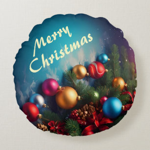 God jul Anpassningsbar Anpassa text Rund Kudde