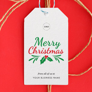 God jul Anpassningsbar Business Company Logotyp Presentetikett