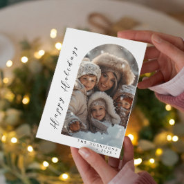 God jul Anpassningsbar-familjens fotokort för Helg Julkort
