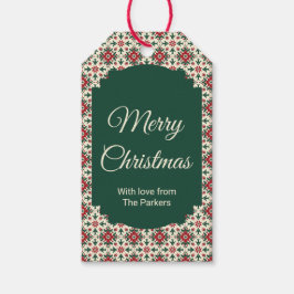 God jul | Anpassningsbar Family Namn Gift-Märkre Presentetikett