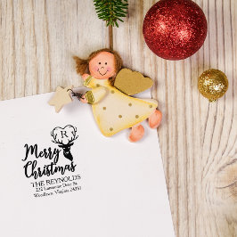 God jul, Anpassningsbar Family Returadress Stämpel