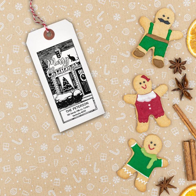 God jul Anpassningsbar Family Returadress Stämpel (Skapare uppladdad)